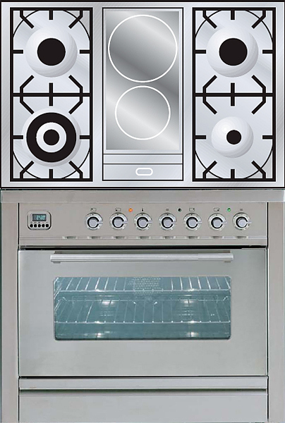 Газовая плита с духовым шкафом ILVE PW-90I-MP