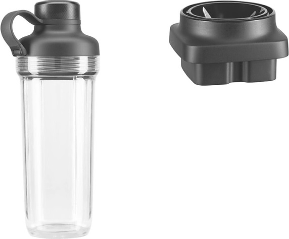 Стакан с крышкой и ножевым блоком для блендера KitchenAid 5KSB2030PJB 0,5 л (пластик) прозрачный / черный