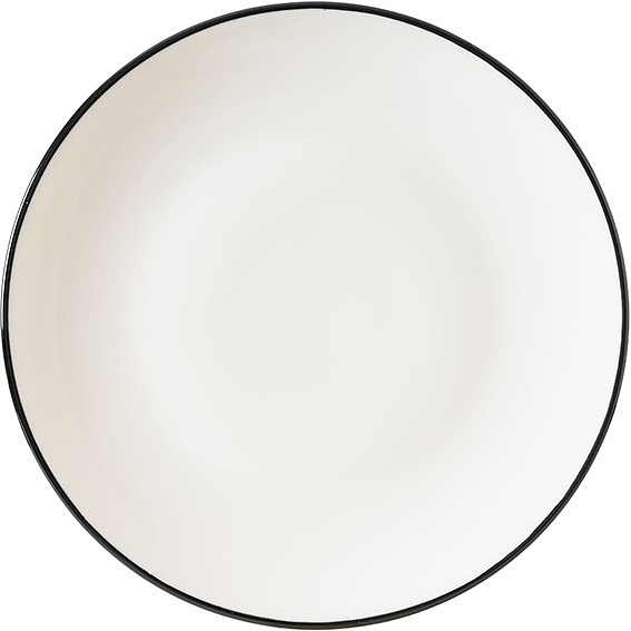 Тарелка Bonna Linea LNEBLGRM23DZ d=23 см (фарфор) черная