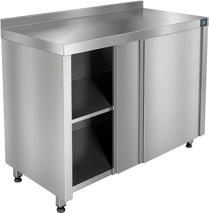 Стол-тумба РЕКОМ ТКБ-160/70/85 закрытый (двери-купе) с бортом