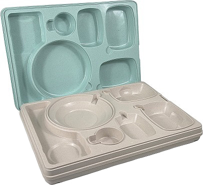 Термоподнос Tribeca TT-6N 542х387х120 мм на 6 предметов с крышкой (полипропилен)