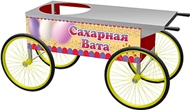 Тележка для аппарата сахарной ваты ТТМ ТАСВ-130СК