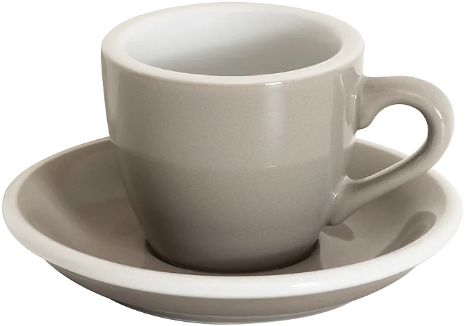 Пара кофейная Loveramics Egg C088-B130B 80 мл, серая