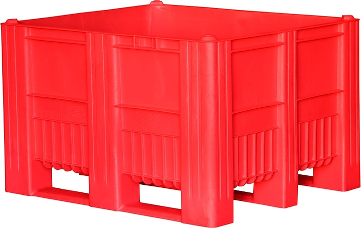 Контейнер ТАРА.РУ С-Box 1210 S (740) 1200х1000х740 мм (сплошной на полозьях) красный