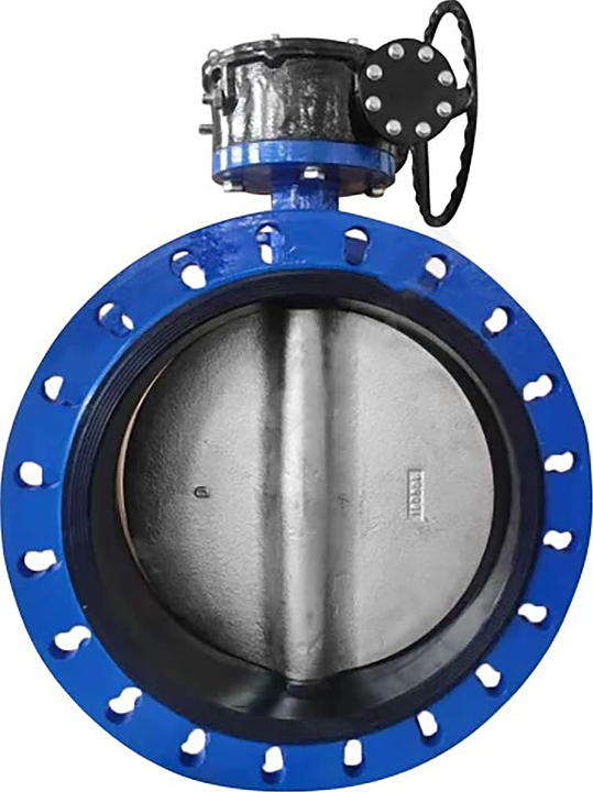 Затвор дисковый поворотный Benarmo 107-8082, PN 1,6 МПа, ДУ 500 Ру10/16, фланцевый чугунный, манжета EPDM, с редуктором