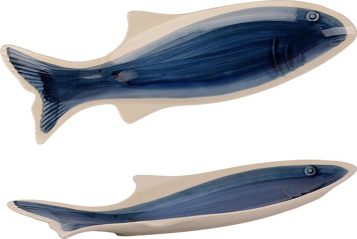 Блюдо сервировочное P.L. Proff Cuisine Fish Northern Blue Frutti di Mare QB23166001 42х13,3 см h=4,5 (керамика)