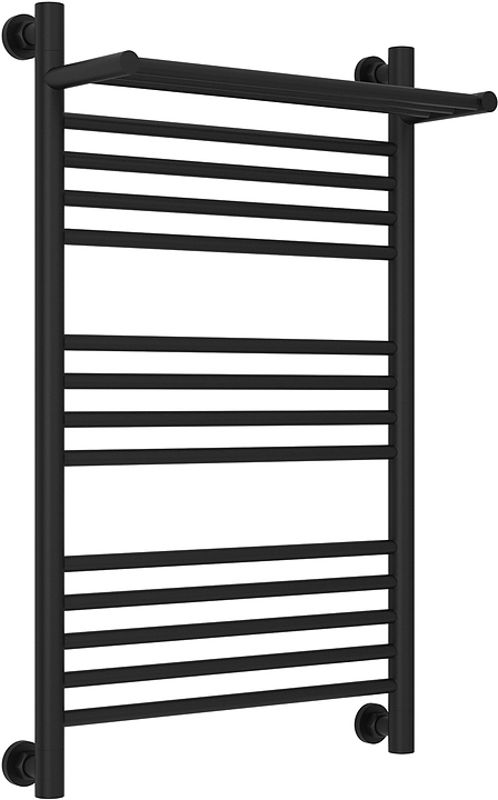 Полотенцесушитель водяной Сунержа Богема с полкой+ 80x50 см матовый черный