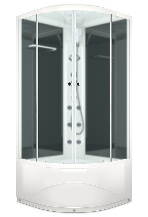 Душевая кабина с гидромассажем и блоком управления Domani-Spa Delight 88 high DS01D88HBM10 80х80 см