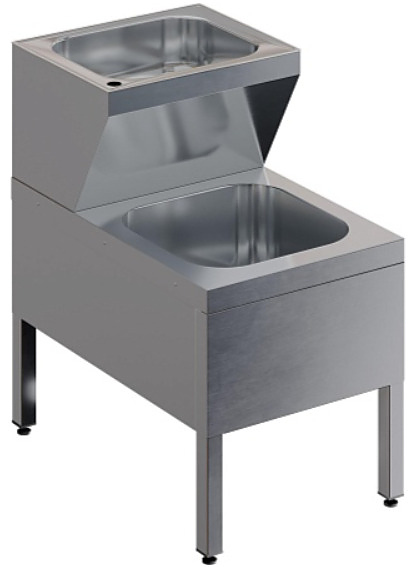 Ванна моечная моповая Restoinox ВММР-2/7,7 с рукомойником