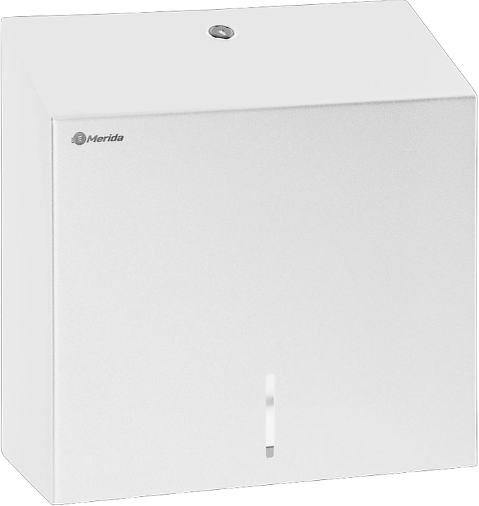 Диспенсер листовых бумажных полотенец Merida STELLA R MAXI WHITE ASB101.R V-сложение (нерж. сталь) белый