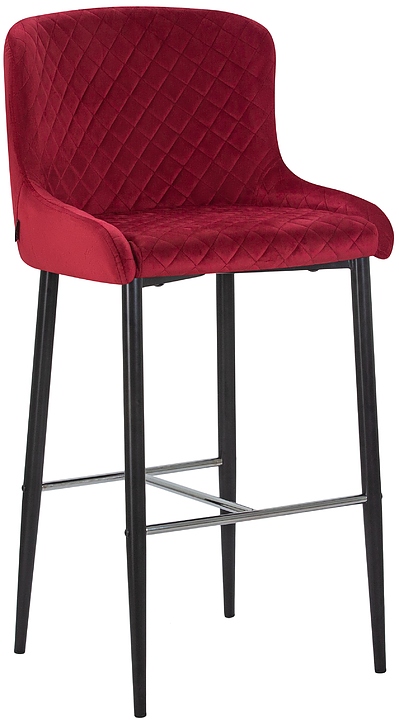 Стул барный DOBRIN 8297-LML-CHRISTIAN 75 (бордовый велюр, черный)