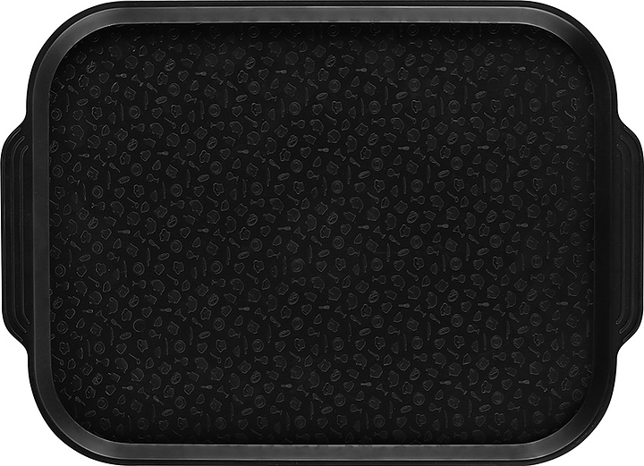 Поднос столовый Клен BLACK SB-101 450х355 мм (полистирол) с ручками черный