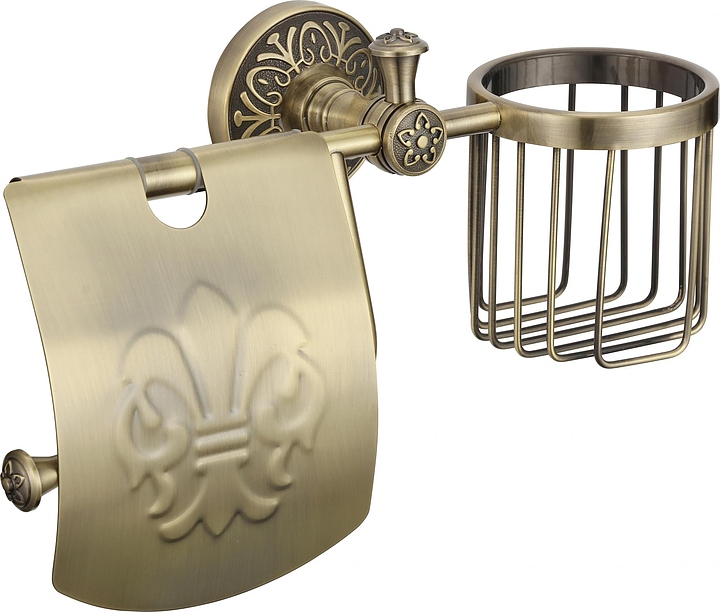 Держатель для туалетной бумаги с крышкой Savol S-L05851C левый