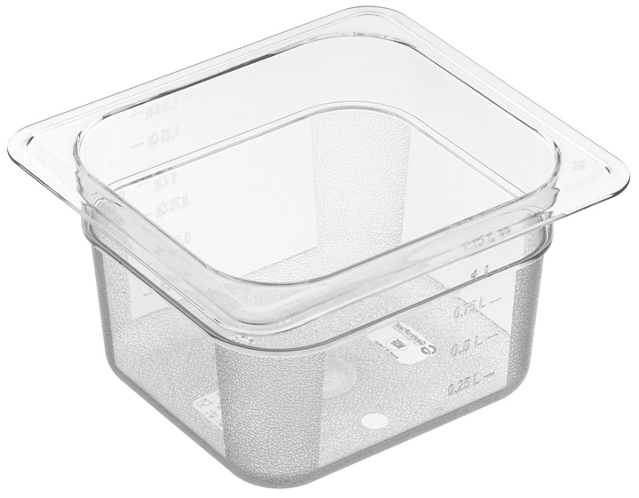 Гастроемкость Gastroplast 79659 GN 1/6-100 (176x162х100) 1.4 л поликарбонат, прозрачный
