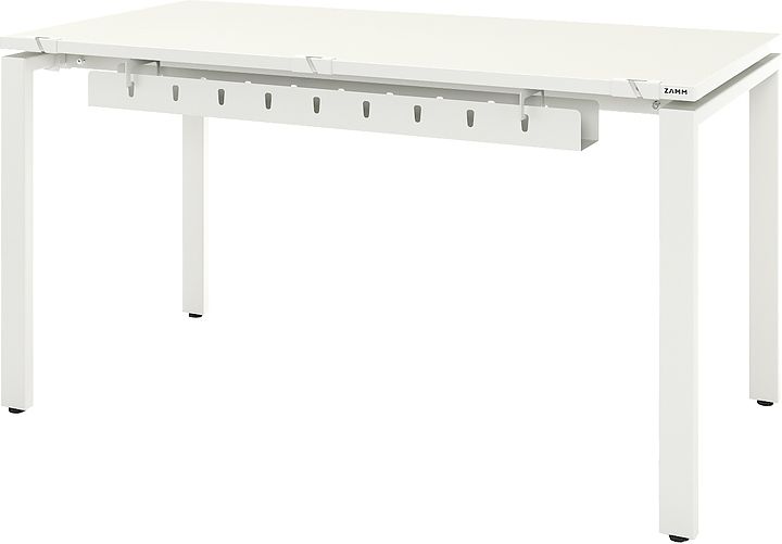 Стол офисный прямой ZAMM Формат 60х30 ТР с пропусками и кабель-каналом 1800х600, белый
