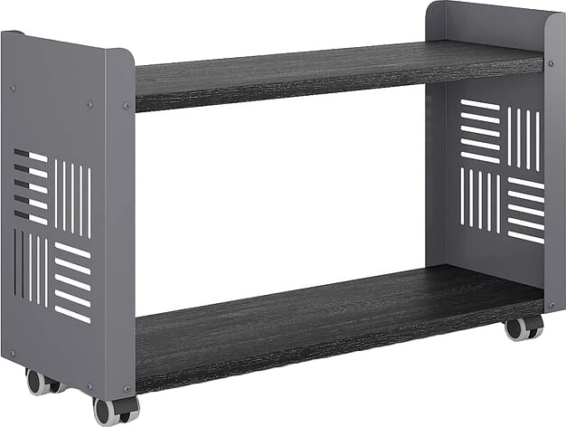 Стеллаж мобильный КОБОР SМ2-90/30 graphite/wood