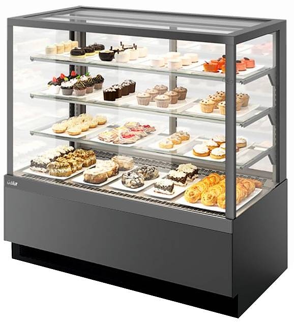 Витрина кондитерская Chilz VETE KUB 90 антрацит, крашенная деталировка