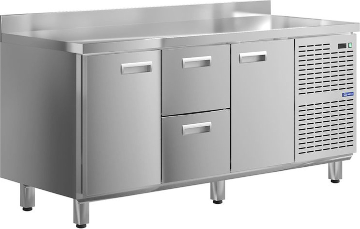 Стол холодильный KAYMAN КСХ-121/70 (2 двери, 2 ящика)