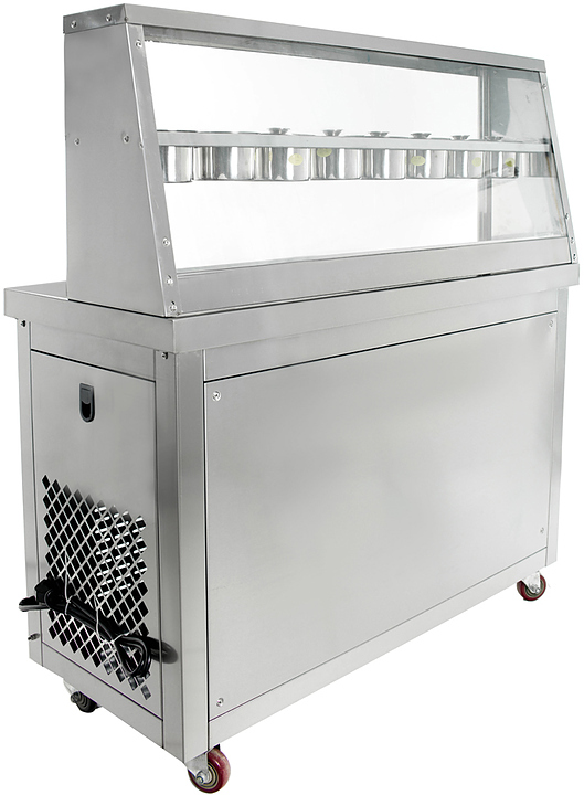 Фризер для жареного мороженого Foodatlas KCB-2Y (контейнеры, стол для топпингов)