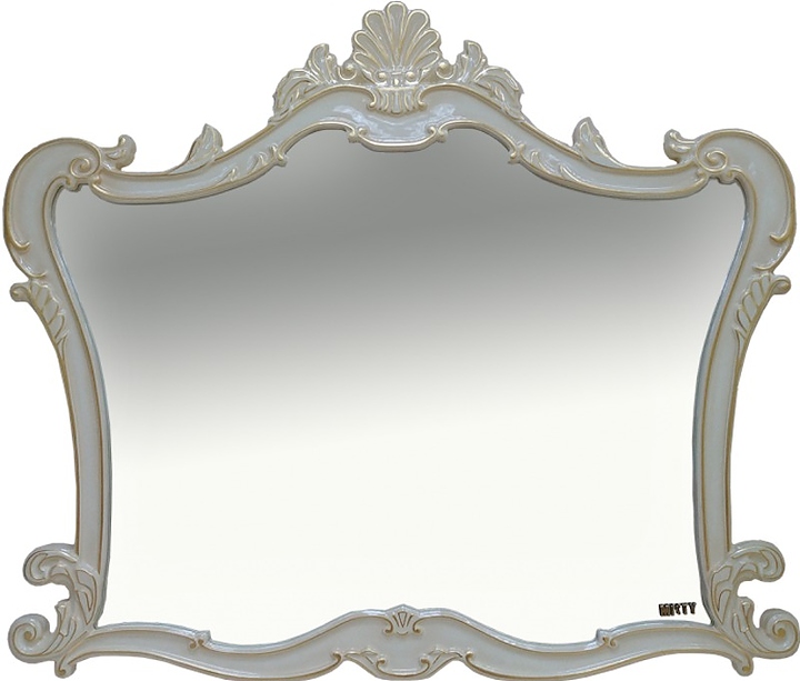 Зеркало Misty Bianco 100 100х90 см белое, сусальное золото