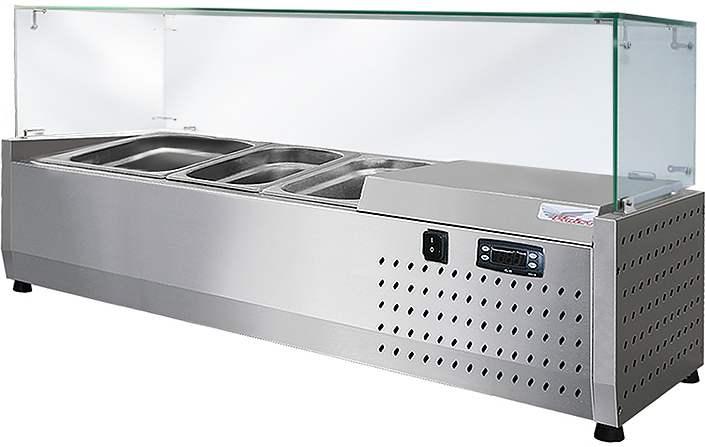 Витрина холодильная Finist ToppingBox НХВсп-2,5 с прямоугольным стеклом