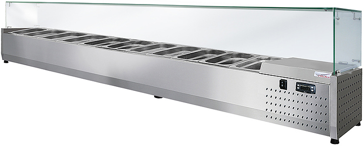 Витрина холодильная Finist ToppingBox НХВсп-11 с прямоугольным стеклом