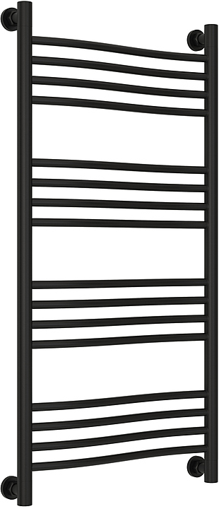 Полотенцесушитель водяной Сунержа Флюид + 100x50 см матовый черный