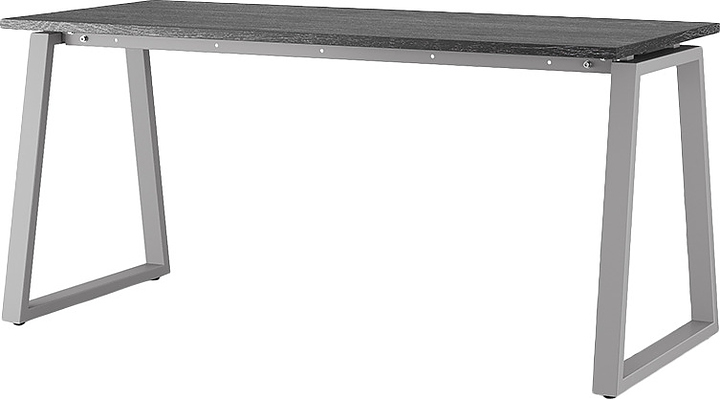 Стол офисный КОБОР TR-80/70 aluminum/glazed