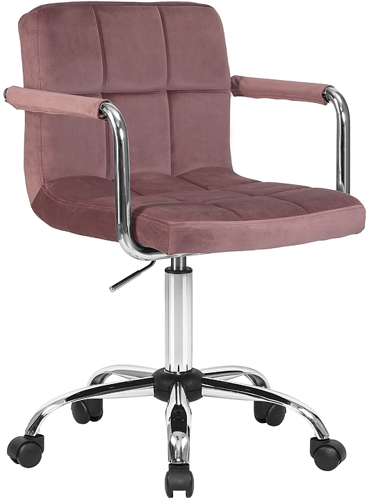 Кресло офисное для персонала DOBRIN 9400-LM TERRY (пудрово-розовый велюр)