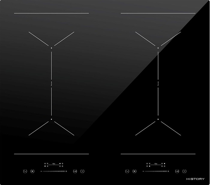 Варочная панель индукционная HiSTORY HI6422 BBK черная