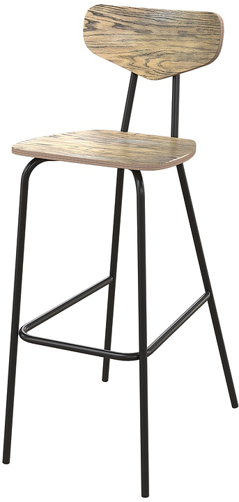 Стул барный BentWood Мельбурн Б, дуб