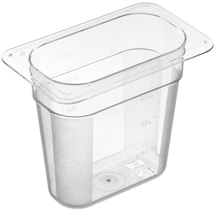 Гастроемкость Gastroplast 79664 GN 1/9-150 (176х108х150) 1.1 л поликарбонат, прозрачный