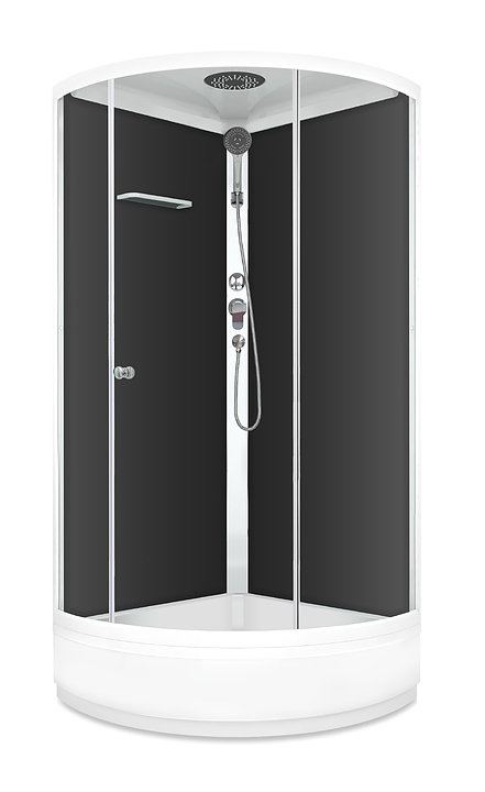 Душевая кабина Domani-Spa Simple 99 mid DS01Sm99MBCl00 90х90 см