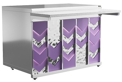 Прилавок нейтральный Luxstahl ПН-1200 Premium Vector (Вектор)