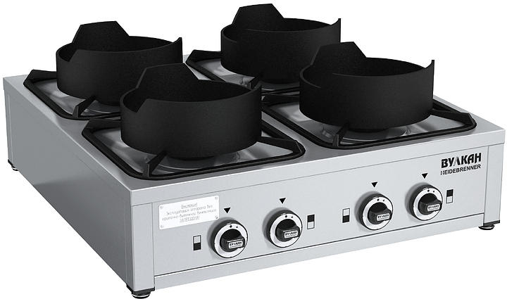 Плита газовая Вулкан KSB04 8089 WOK