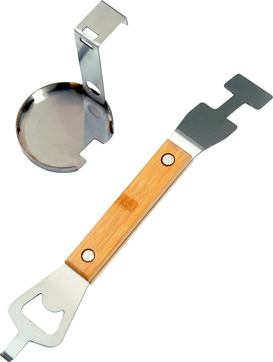 Набор для сбора золы Eger круглый поддон и ручка с деревянной накладкой