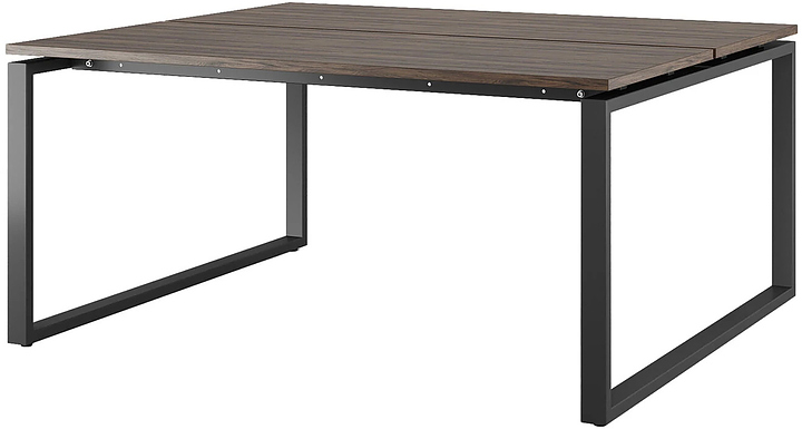 Стол офисный КОБОР O1/2-120/120 black/charlston