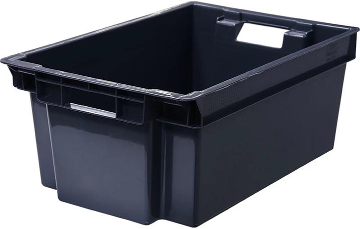 Ящик для овощей и фруктов ТАРА.РУ 125-2 ВС 600х400х250 мм черный