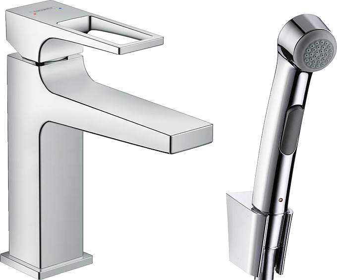 Смеситель для раковины с гигиеническим душем Hansgrohe Metropol 74522000