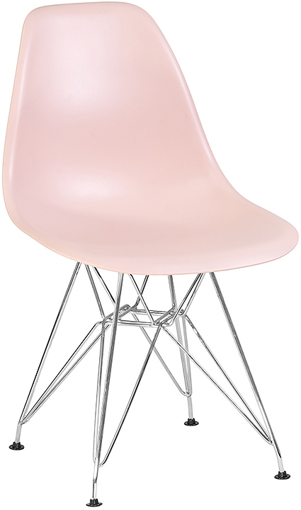 Стул обеденный DOBRIN 638APP-LMZL DSR (светло-розовый, хром)