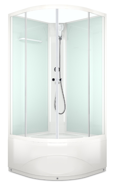 Душевая кабина без крыши Domani-Spa Eco Delight 88 high DS01EcD88HWCl00 80х80 см