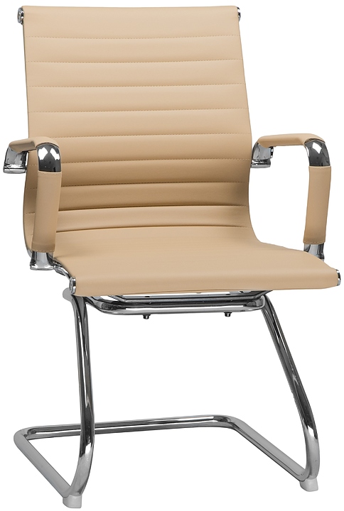 Кресло офисное для посетителей DOBRIN 102N-LMR CODY (бежевый, хромированная сталь)