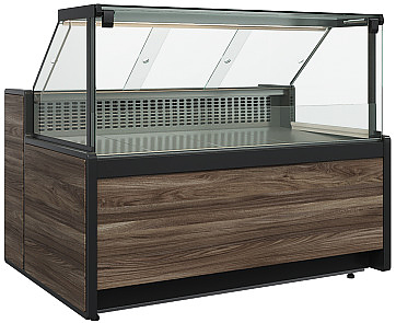 Витрина нейтральная Carboma Gelios GC111 N 1,5-1 1008 (без агрегата, газлифт, без боковин) темный дуб