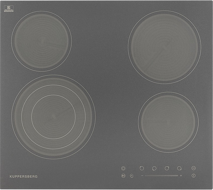 Варочная панель Kuppersberg ECS 603 GR электрическая, графит с прямой кромкой