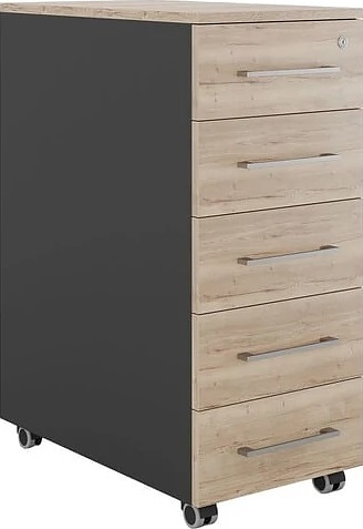 Тумба мобильная КОБОР TМ5-40/80 black/natural