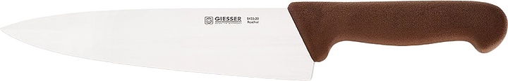 Нож поварской Giesser 8455 20 br L=20 см (нерж. сталь / пластик) с коричневой рукояткой