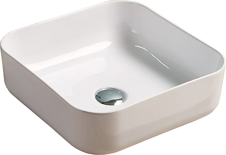 Раковина накладная Mira MR-5018 40х40 см, без отв. под смеситель, керамика