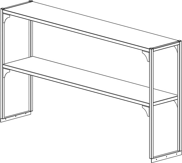 Полка настольная Assum ПНС-П2-2-6/4 (600х400х800)