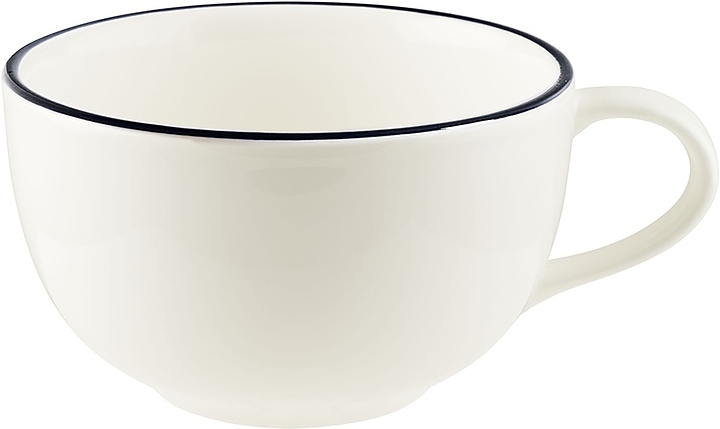 Чашка чайная Bonna Linea LNEBLRIT04CPF 250 мл d=9,6 см h=5,6 см (фарфор) черная