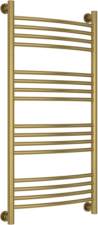 Полотенцесушитель водяной Сунержа Богема+ 100x50 см с выгнутой перемычкой, состаренная латунь